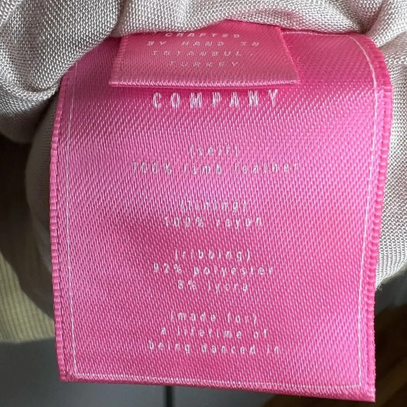 THE MIGHTY COMPANY METALLIC GOLD KINGS PULLOVER- XL LAMB LEATHER MSRP $695 - Picture 10 of 11